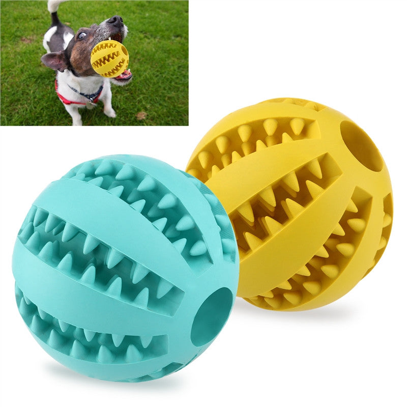 UEETEK 2pcs Rubber Squeaker Toy Dog Ball