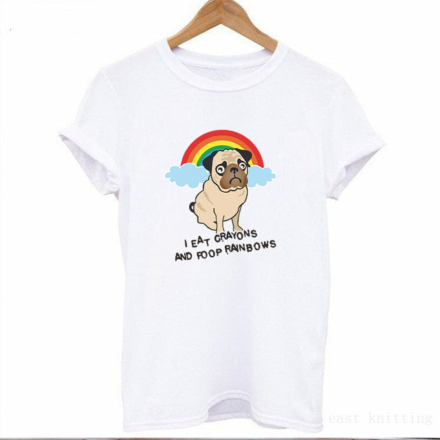 Rainbow Pug Shirt